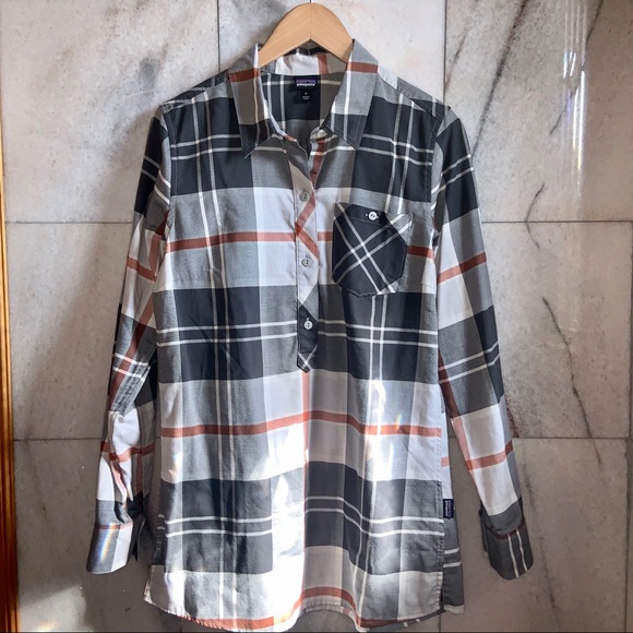 SOLD Patagonia Featherstone Tunic Plaid Shirt S - Picture 3 of 6